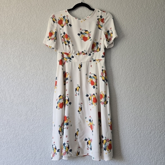 Boden Dresses & Skirts - Boden 6p Ruth Midi Dress Ivory Blooming‎ Bouquet Cap Sleeve